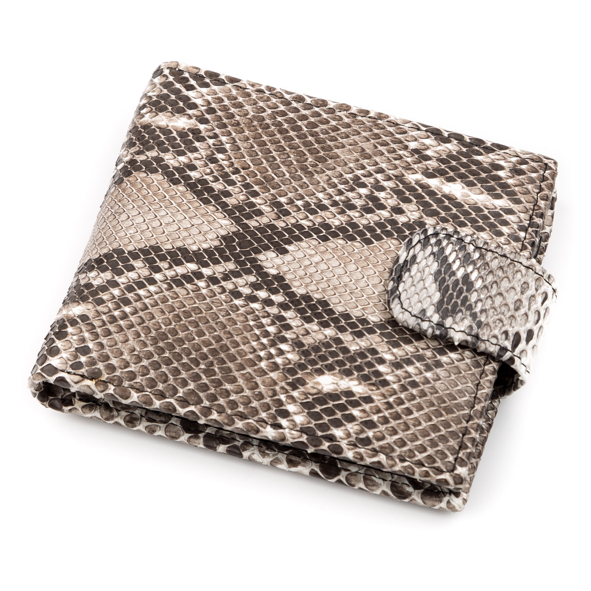 Гаманець SNAKE LEATHER 181509 з натуральної шкіри пітона Сірий