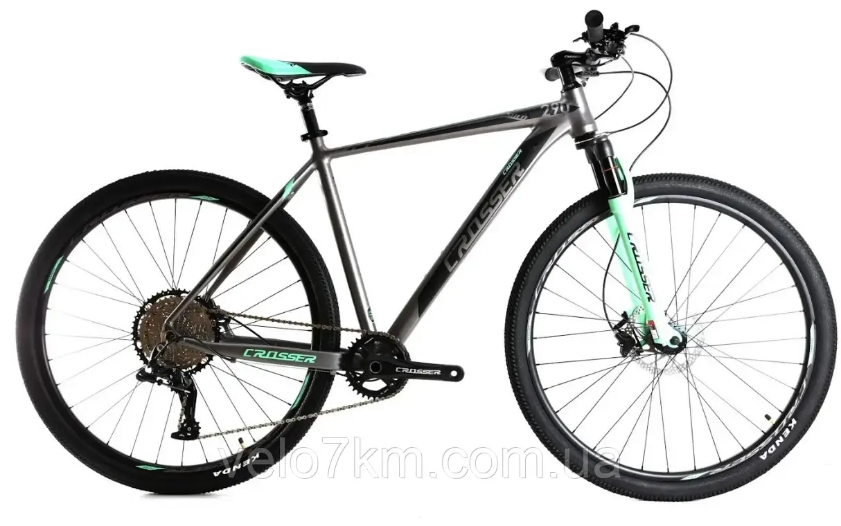 Гірський велосипед Crosser Quick 29" Алюм.рама 17", гідравлічний гальмо три кольори на 85% зібраний.у коробк