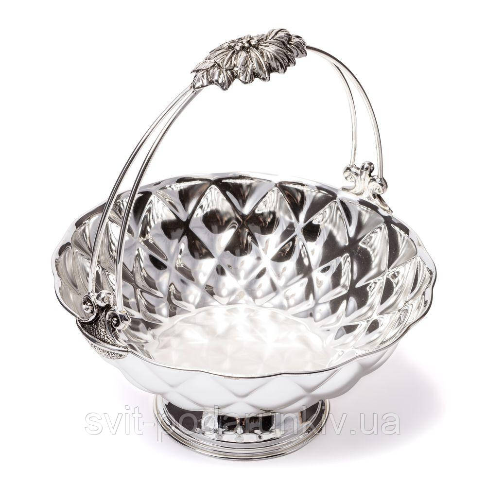 Фруктовниця кругла з ручкою 18 см Chinelli, фото 1