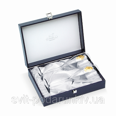 Келихи для шампанського 2 шт. gold 6218100 Chinelli, фото 1