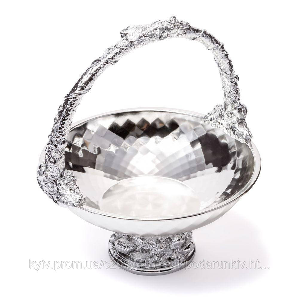 Фруктовниця кругла з ручкою 22 см Chinelli, фото 1