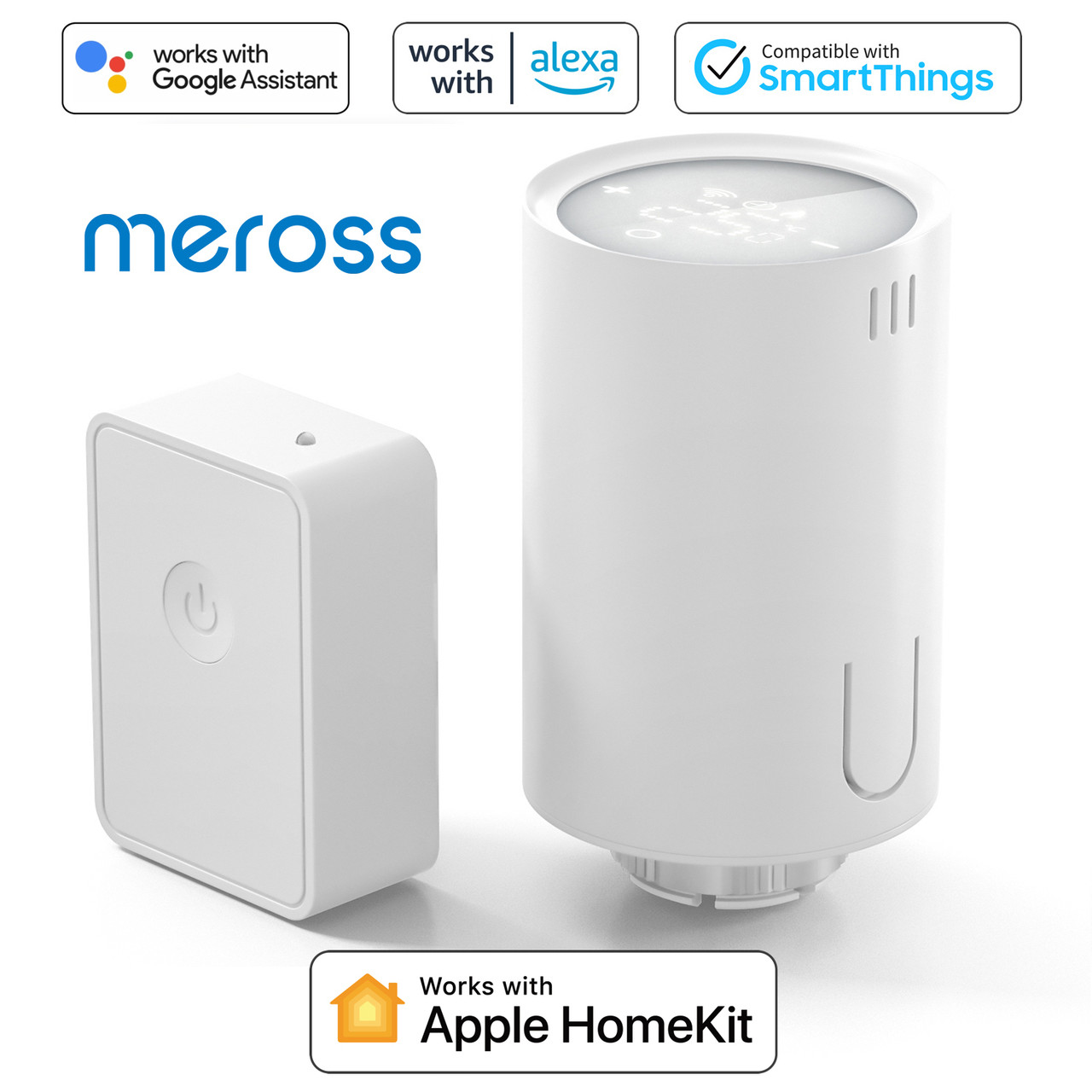 Хаб і розумна термоголовка для радіатора Meross Smart Thermostat Valve Starter Kit (MTS150HHK) Apple HomeKit