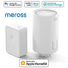 Хаб і розумна термоголовка для радіатора Meross Smart Thermostat Valve Starter Kit (MTS150HHK) Apple HomeKit