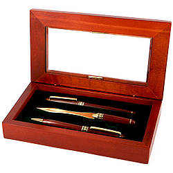 Подарунковий набір ручок кулькова та перова та ніж для конвертів 73S101FBL