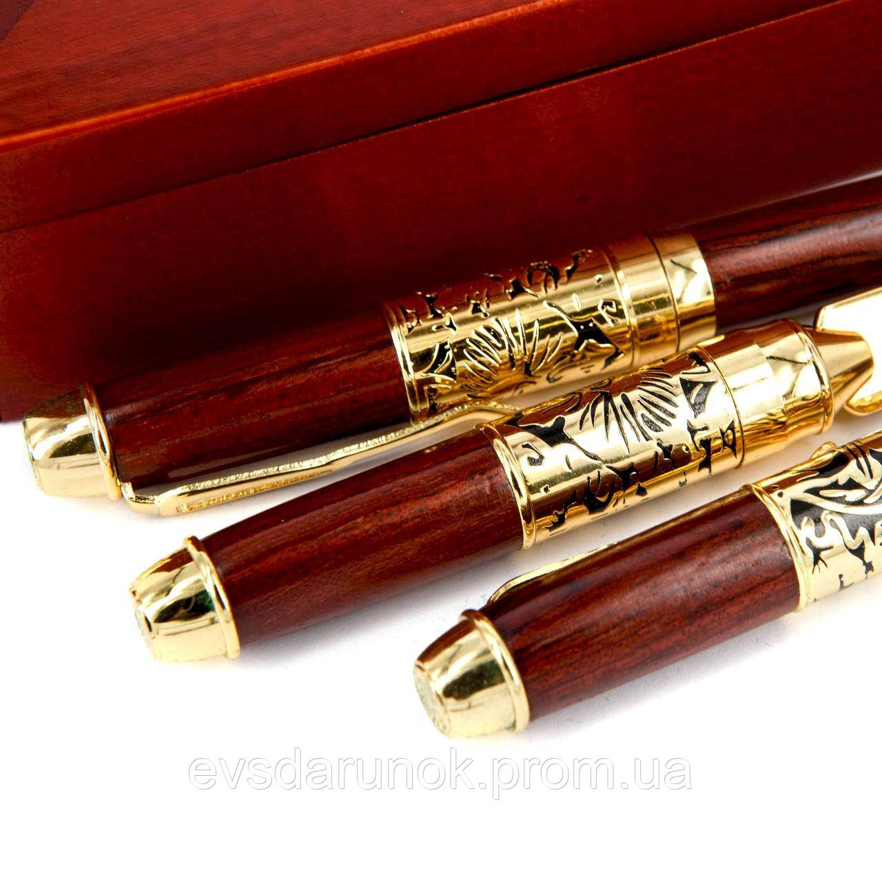 Элитные ручки в подарочном футляре из дерева и нож для вскрытия конвертов 73S269FBL - фото 3 - id-p62382276