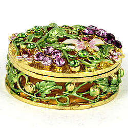 Скринька зі стразами кругла 11464