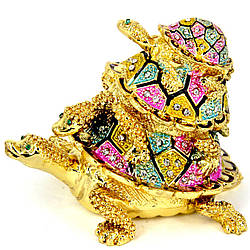 Скринька зі стразами статуетка три черепахи NN035