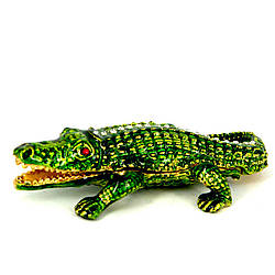 Скринька зі стразами статуетка крокодила QF004