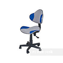 ДИТЯЧЕ КОМП'ЮТЕРНЕ КРІСЛО стілець для школяра FunDesk LST3 Blue-Grey з регулюванням висоти сидіння, фото 4