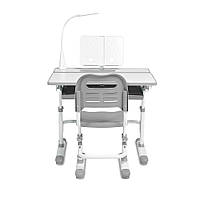 Дитяча парта і стілець для школяра Cubby Botero Grey з настільною лампою і підставкою для книг дітям від 3 років, фото 5