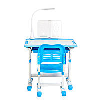 Дитяча парта з настільною лампою та стільцем Cubby Vanda Blue блакитний для школяра / дошкільника, фото 6