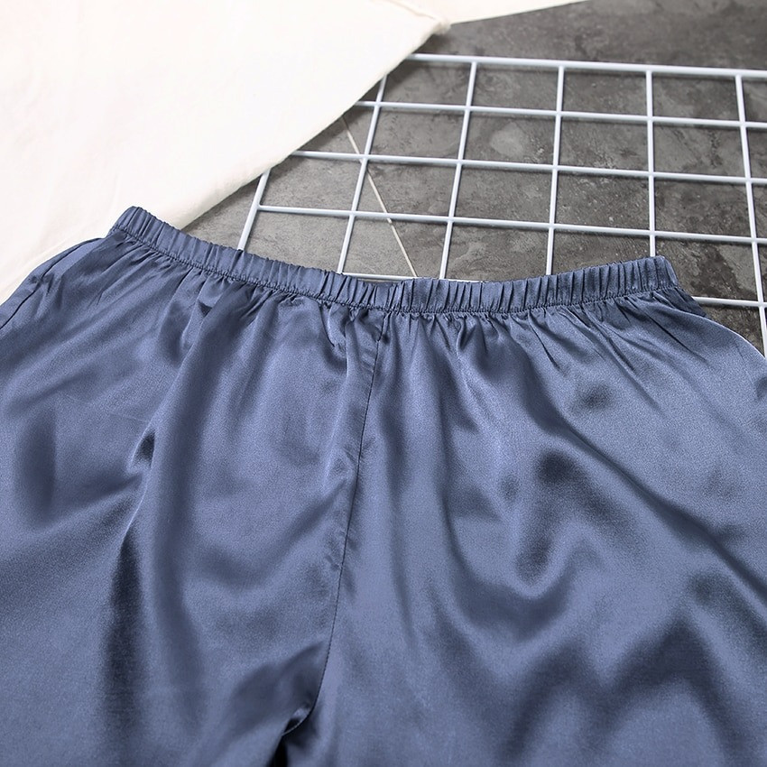 Пижама женская атласная с поясом. Комплект шелковый для дома, сна с длинным рукавом, р. S (розовый) - фото 6 - id-p1580711763