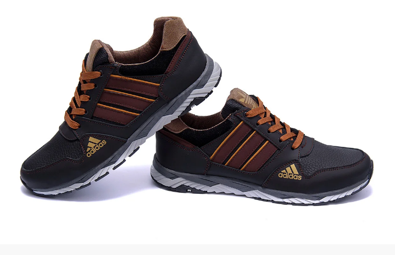 Чоловічі шкіряні кросівки Adidas Tech Flex brown коричневі