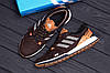 Чоловічі шкіряні кросівки Adidas A19 Brown Star коричневі, фото 7