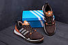 Чоловічі шкіряні кросівки Adidas A19 Brown Star коричневі, фото 9