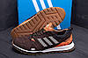 Чоловічі шкіряні кросівки Adidas A19 Brown Star коричневі, фото 10