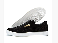 Чоловічі шкіряні кросівки Puma Smash black Suede чорні