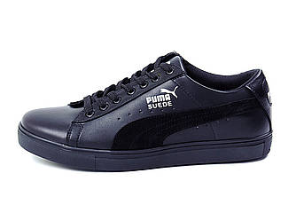 Чоловічі шкіряні кеди puma Black SUEDE leather