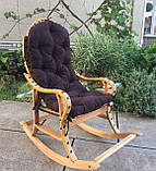 Гойдалка "Розбірна" бежева з коричневою подушкою, фото 2