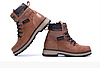Чоловічі зимові шкіряні черевики ZG Brown Military Style коричневі, фото 3