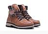 Чоловічі зимові шкіряні черевики ZG Brown Military Style коричневі, фото 5