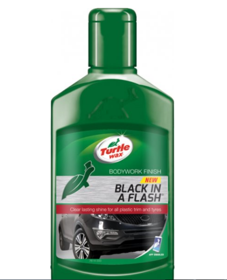 Поліроль-гель 0.3 л Чорна блискавка Turtle Wax Black in Flash, для оновлення всіх пластиків, гуми та вінілу