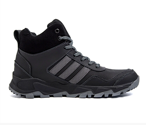 Чоловічі зимові шкіряні черевики Adidas terrex black