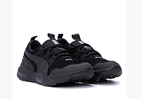 Мужские кожаные кроссовки Puma Runner black черные