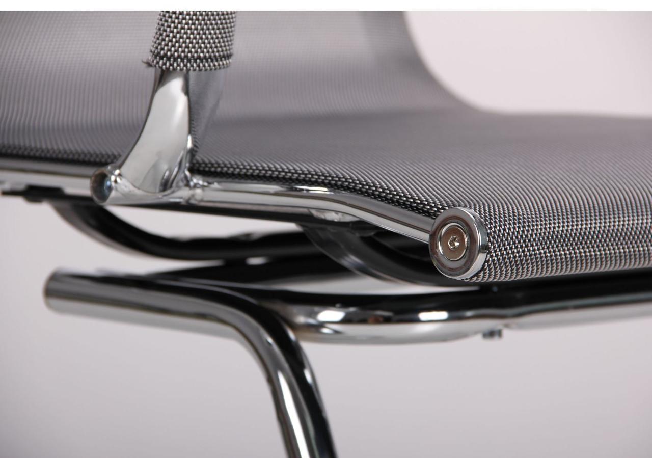 Кресло конференц на полозьях серое Slim Net CF (XH-633C) сетка, хром AMF - фото 7 - id-p1580720747