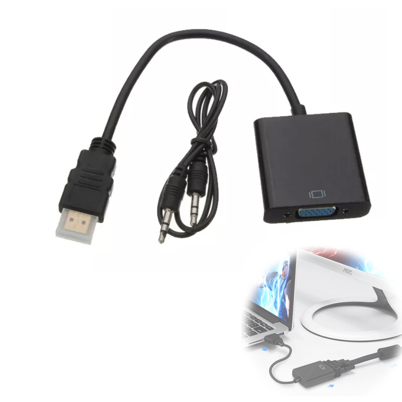 Конвертер HDMI – VGA, відео, аудіо, 1080p