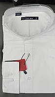 Мужская рубашка стойка-воротник Crestance SDK -7500 белая
