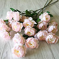 Пионы искусственные на ветке 7 соцветий розовые VP 012