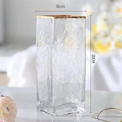 Ваза скляна Білий лід D:8cm H:20cm, фото 2