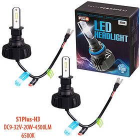 Лампи PULSO S1 PLUS/H3/LED-chips CSP/9-32v2*20w/4500Lm/6500K (S1 PLUS-H3)