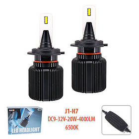 Лампи PULSO J1/H7/LED-chips CSP/9-32v2*20w/4000Lm/6500K (J1-H7)