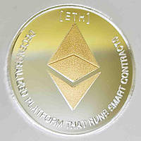Монета сувенирная Ethereum цвет: серебро, золото