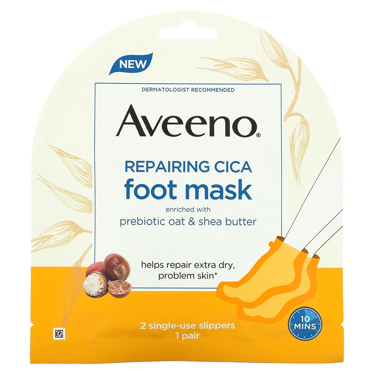 Aveeno, восстанавливающая маска для ног с готу колой, 2 одноразовых носочка Киев - фото 1 - id-p1580783197