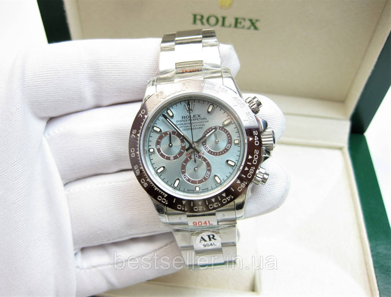 ROLEX DAYTONA PLATINUM 40MM CAL.4130 REF 116506 ICE BLUE DIAL. VIP