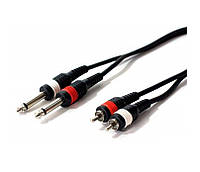 Готовый аудио кабель 2xJack 6.3 2xRCA BIG XC002 8м
