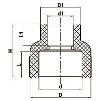 Муфта редукционная ВВ 32x25 PPR KOER K0034.PRO (KP0042)