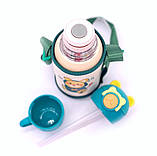 Термос дитячий з трубочкою/чашкою в чохлі на шнурку NE зелений 600 мл (LB-52163), фото 5