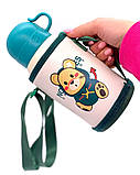Термос дитячий з трубочкою/чашкою в чохлі на шнурку NE зелений 600 мл (LB-52163), фото 7