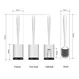 Йоржик для унітазу силіконовий підлоговий зі знімною основою, що миється, ECOCO чорний (ЕО-27613), фото 3