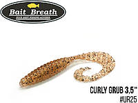 Приманка Bait Breath Curly Grub 3.5" (10шт) Ur25 Clear/Gold Orange Seed