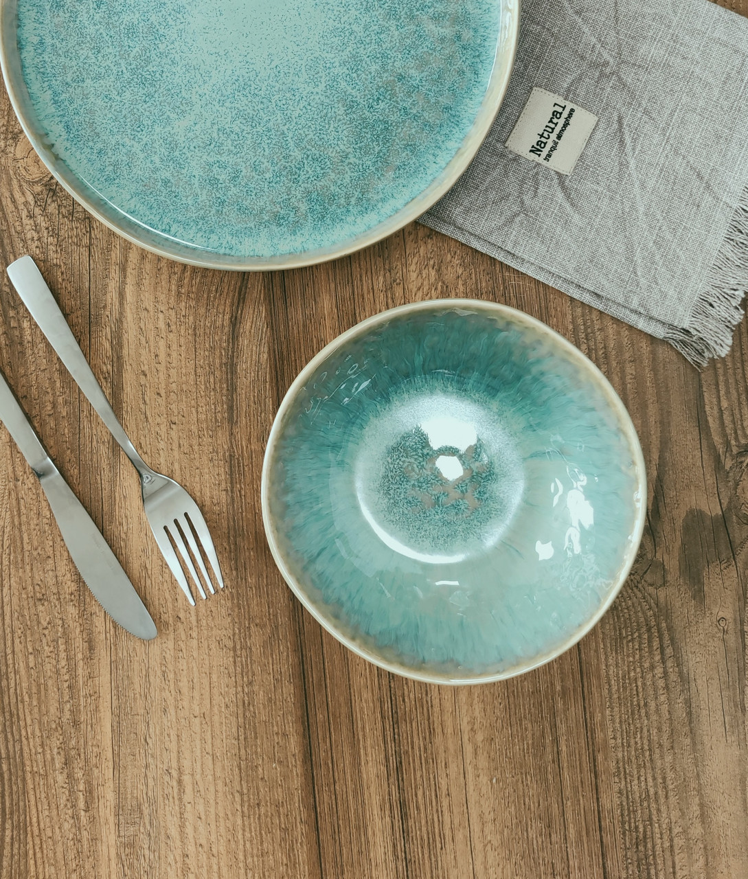 Тарелка для пасты спагетти ризотто глубокая керамическая необычные тарелки для ресторанов и дома Moon 17,5х5см - фото 4 - id-p1580809736