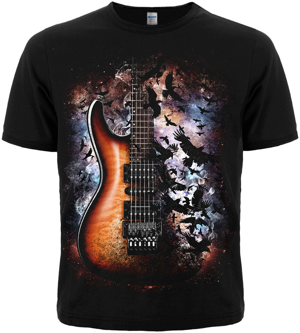 Футболка Crow and Guitar in Space, Розмір L, фото 1