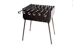 Мангал-валіза + 6 шт. прямих шампурів MD-6T+S-1L