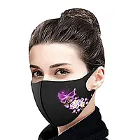 Тканевая маска для лица с красивым принтом, моющиеся, многоразовая маска, легко дышать в ней