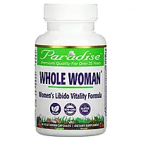 Paradise Herbs, Whole Woman, формула для поддержки жизненной силы женского либидо, 60 вегетарианских капсул