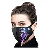 Тканевая маска для лица с красивым принтом, моющиеся, многоразовая маска, легко дышать в ней yesn